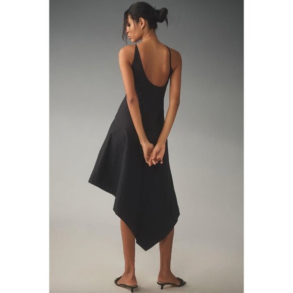 Anthropologie Yukiko Noritake Asymmetrical Floral Midi Dress Size Small Y2K - Picture 3 of 6